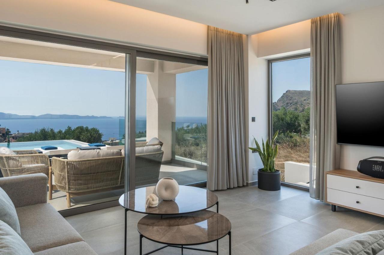 Villa Ekphrasis With Sea View And Jacuzzi Ravdhoúkha Екстериор снимка