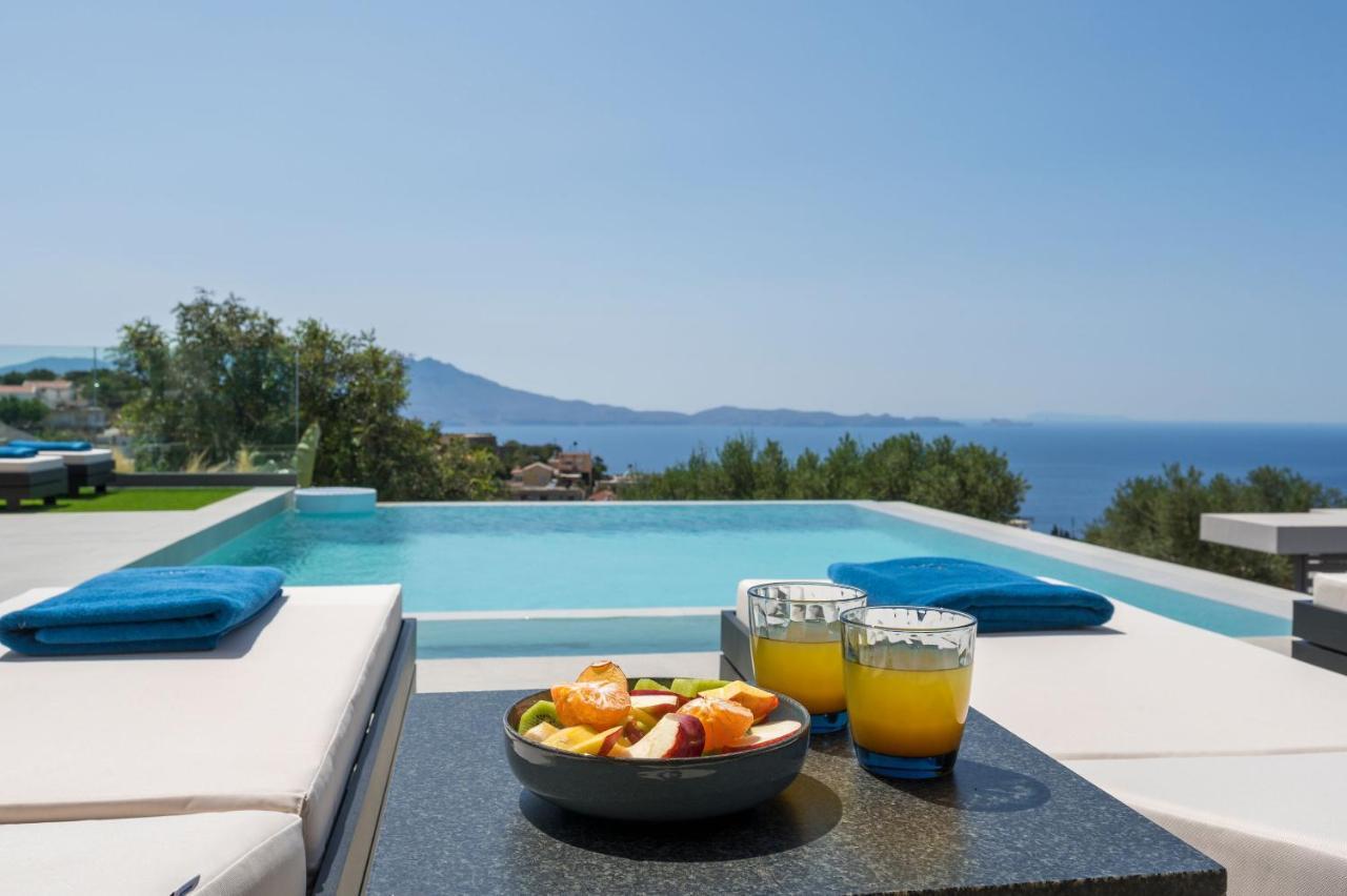 Villa Ekphrasis With Sea View And Jacuzzi Ravdhoúkha Екстериор снимка
