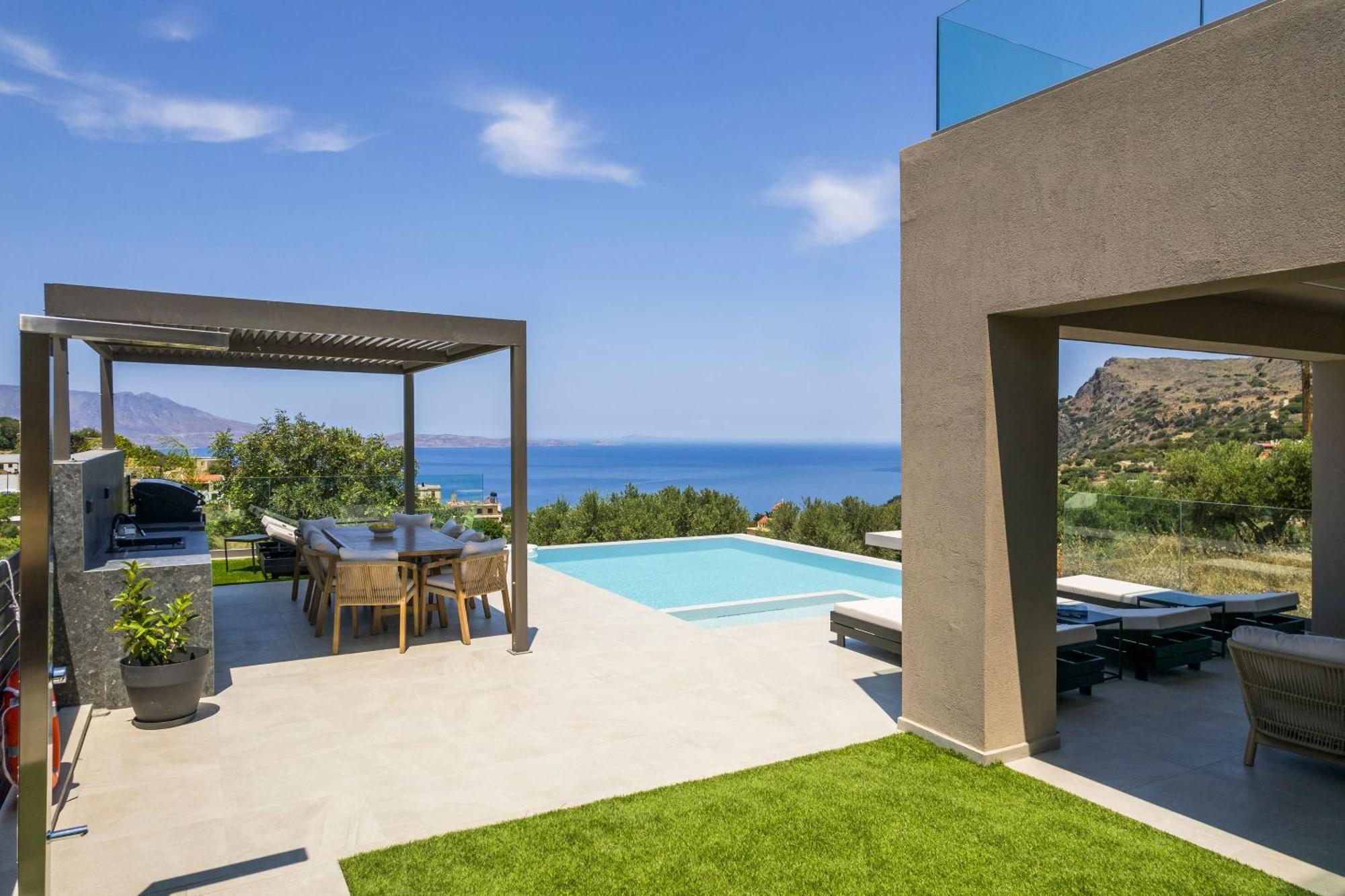 Villa Ekphrasis With Sea View And Jacuzzi Ravdhoúkha Екстериор снимка
